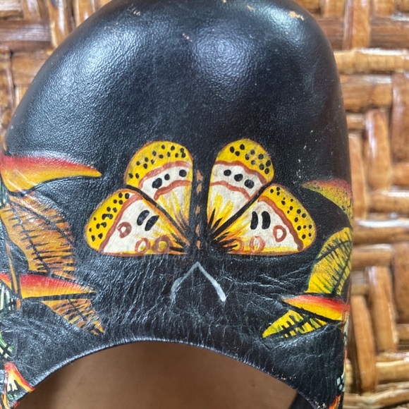 Redarte painted Ballet flats butterfly Mary Janes unique - Picture 4 of 10